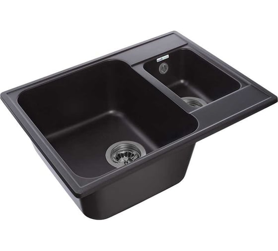 Мойка GRANFEST QUARZ GF-Z 09 1.5-чаши 620x480 черный 444896