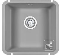 Кухонная мойка из кварца Granula GR-3801 алюминиум