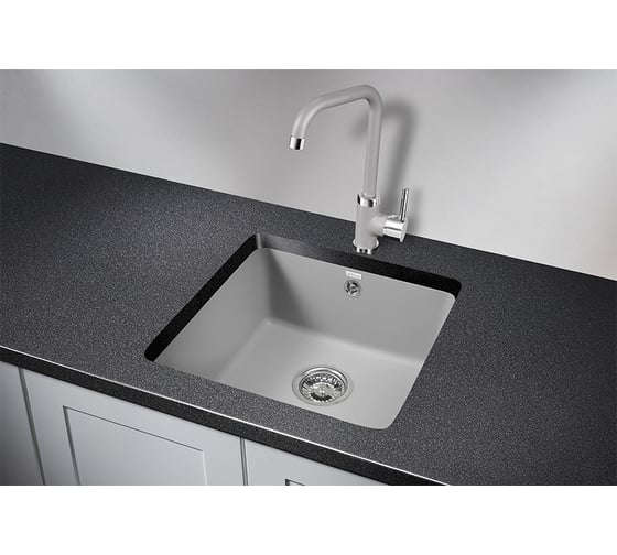 Кухонная мойка из кварца Granula GR-3801 алюминиум