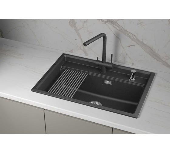 Мойка Granula KS- 7301i чёрный металлик кварц ШВАРЦ