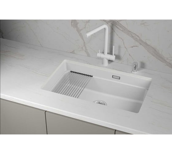 Мойка GRANULA KS- 7303iU белый кварц АРКТИК