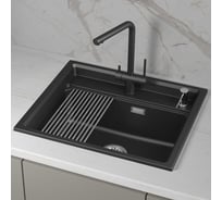 Кварцевая мойка для кухни GRANULA KS- 6003i, ШВАРЦ