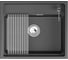 Кварцевая мойка для кухни GRANULA KS- 6003i, ШВАРЦ 2