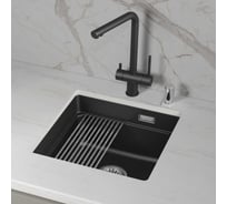 Кварцевая мойка для кухни GRANULA KS- 5002i, ШВАРЦ