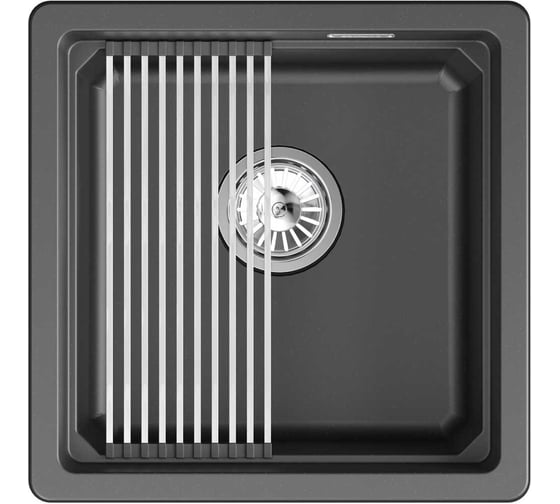 Мойка GRANULA KS- 4501iU чёрный металлик кварц ШВАРЦ