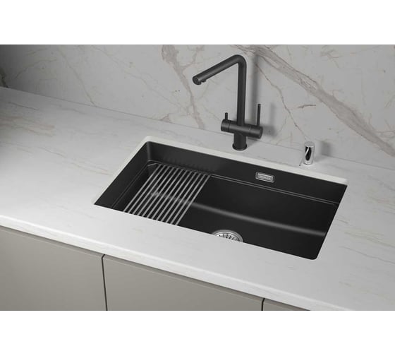 Мойка GRANULA KS- 7303iU чёрный металлик кварц ШВАРЦ