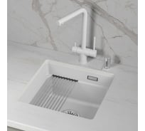 Кварцевая мойка для кухни GRANULA KS- 4501iU, АРКТИК
