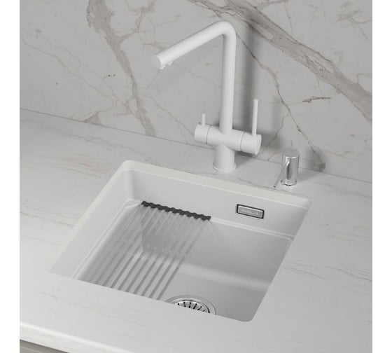 Мойка GRANULA KS- 4501iU белый кварц АРКТИК