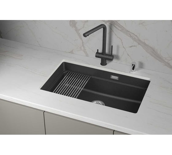 Мойка GRANULA KS- 7303iU чёрный кварц