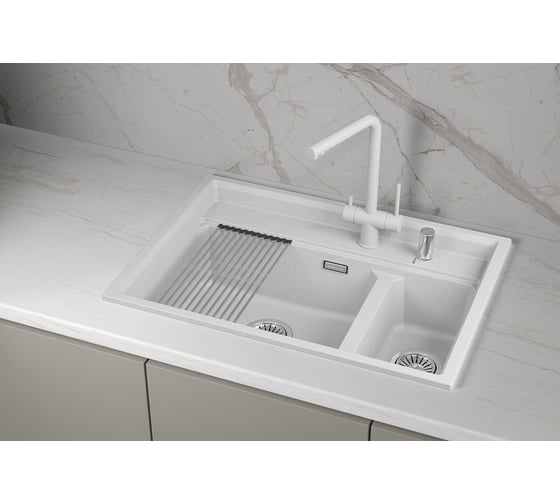 Мойка Granula KS- 7302i белый кварц АРКТИК
