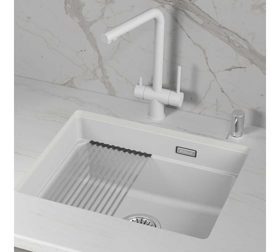 Мойка GRANULA KS- 5501iU белый кварц АРКТИК