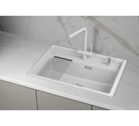 Кварцевая мойка для кухни GRANULA KS- 7301i, АРКТИК