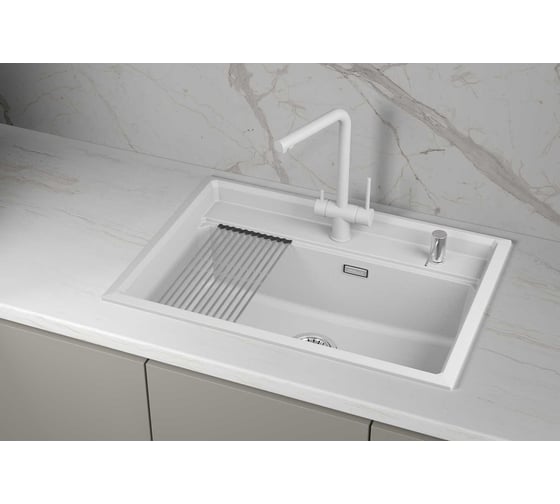 Мойка Granula KS- 7301i белый кварц АРКТИК