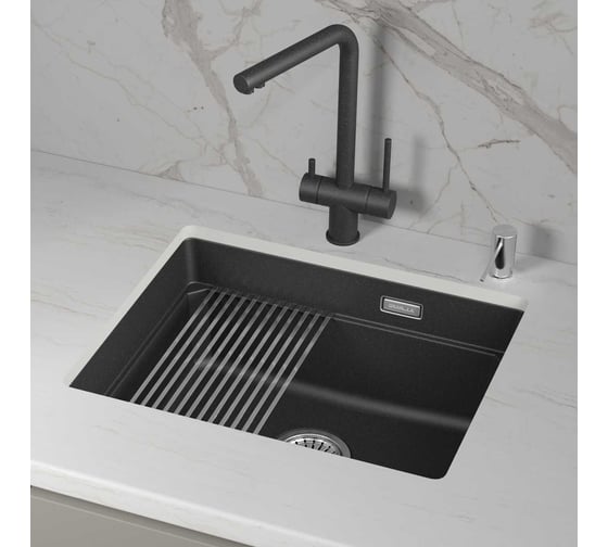 Мойка GRANULA KS- 5501iU чёрный металлик кварц ШВАРЦ
