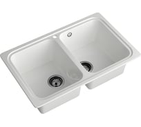 Мойка SANTREK AQUA PRO BOXY SA-S780K 2 чаши 780*510 мм (иней-321) (без сифона) 342117