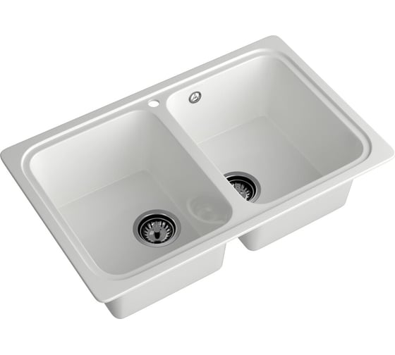 Мойка SANTREK AQUA PRO BOXY SA-S780K 2 чаши 780*510 мм (иней-321) (без сифона) 342117