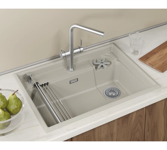 Кухонная мойка Granula KS-, кварц, RINZER 7308R, КРЕМАН