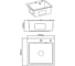 Кухонная мойка DIADONNA 500*500*200мм DS5050B 2