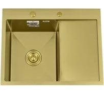 Мойка кухонная DIADONNA DS6350G-R с крылом слева с PVD покрытием
