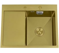 Кухонная мойка DIADONNA DS6350G-L с крылом справа с PVD покрытием