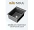Мойка кухонная из нержавеющей стали Bauedge BAU SOUL КТ4050В NANO BLACK, сифон EASY CLEAN в комплекте KT4050B 2