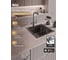 Мойка кухонная из нержавеющей стали Bauedge BAU SOUL КТ4050В NANO BLACK, сифон EASY CLEAN в комплекте KT4050B 2