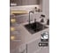 Мойка кухонная из нержавеющей стали Bauedge BAU SOUL КТ5050В NANO BLACK, сифон EASY CLEAN в комплекте KT5050B 2