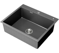 Мойка кухонная из нержавеющей стали Bauedge BAU SOUL КТ5045В NANO BLACK, сифон EASY CLEAN в комплекте KT5045B