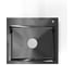 Мойка кухонная из нержавеющей стали Bauedge BAU SOUL КТ5045В NANO BLACK, сифон EASY CLEAN в комплекте KT5045B 8