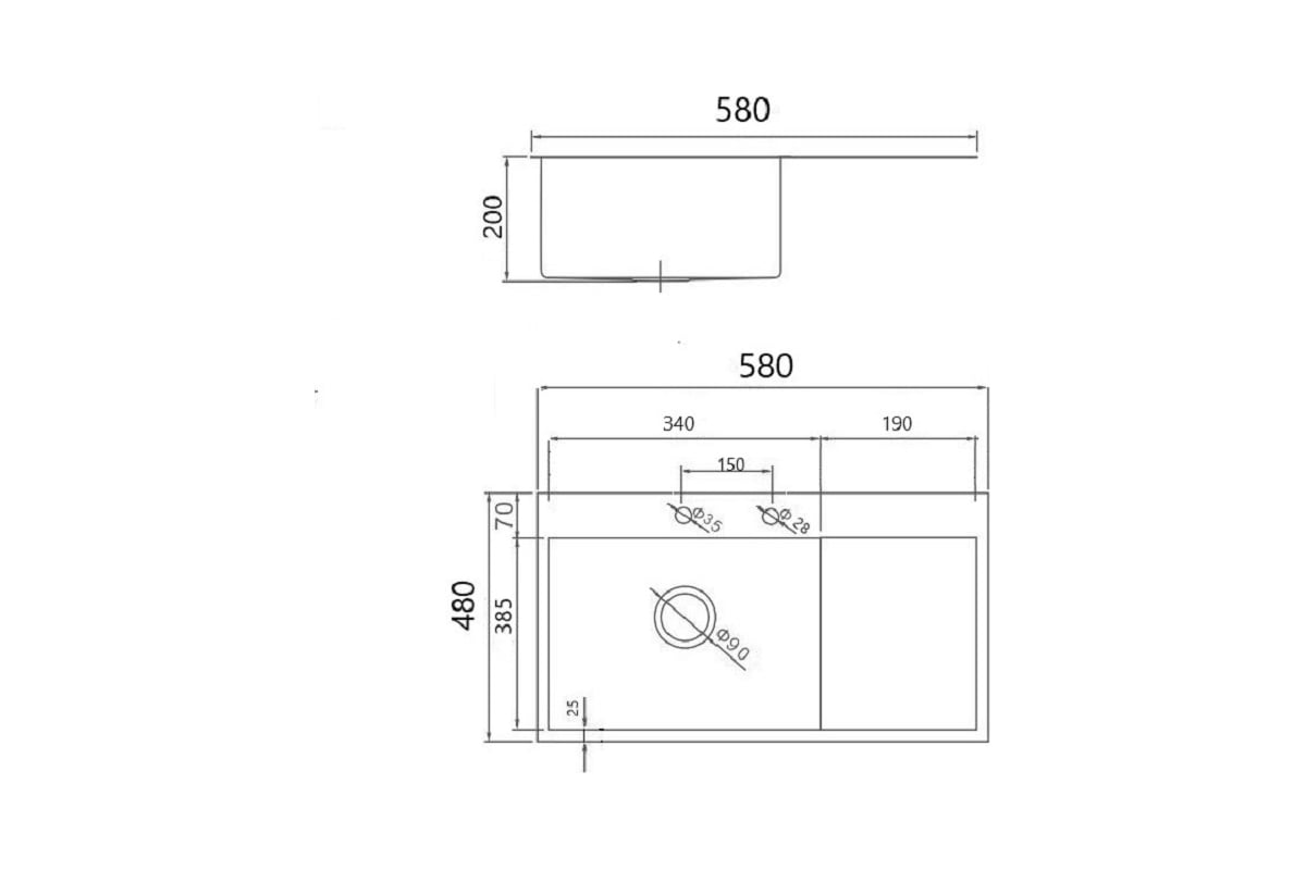 Кухонная мойка GERHANS K35848B-L - выгодная цена, отзывы ...