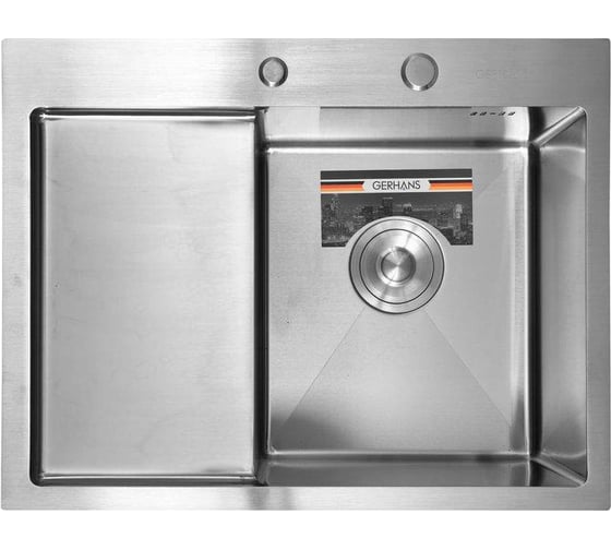 Кухонная мойка GERHANS из нержавеющей стали 58x48 сатин K35848-R