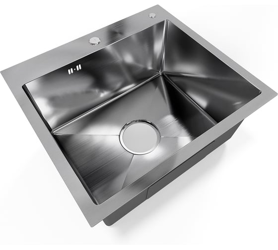 Мойка кухонная из нержавеющей стали Bauedge BAU SOUL КТ5045S SATIN, сифон EASY CLEAN в комплекте KT5045S
