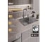 Мойка кухонная из нержавеющей стали Bauedge BAU SOUL КТ5045S SATIN, сифон EASY CLEAN в комплекте KT5045S 2