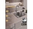 Мойка кухонная из нержавеющей стали Bauedge BAU SOUL КТ4050S SATIN, сифон EASY CLEAN в комплекте KT4050S 2