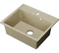 Мойка для кухни Bauedge BAU Stil Pro 490x420 мм, без выпуска, бежевый камень PR0016
