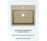 Мойка для кухни Bauedge BAU Stil Pro 490x420 мм, без выпуска, бежевый камень PR0016 3
