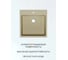 Мойка для кухни Bauedge BAU Quadro 500x500 мм, без выпуска, бежевый камень MY3004 3