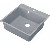 Мойка для кухни Bauedge BAU Quadro 500x500 мм, без выпуска, серый камень MY3002