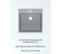 Мойка для кухни Bauedge BAU Quadro 500x500 мм, без выпуска, серый камень MY3002 3