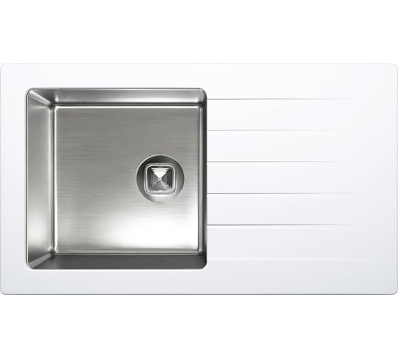 Кухонная мойка TOLERO Twist TTS-860 белый, комбинированная 474353 1