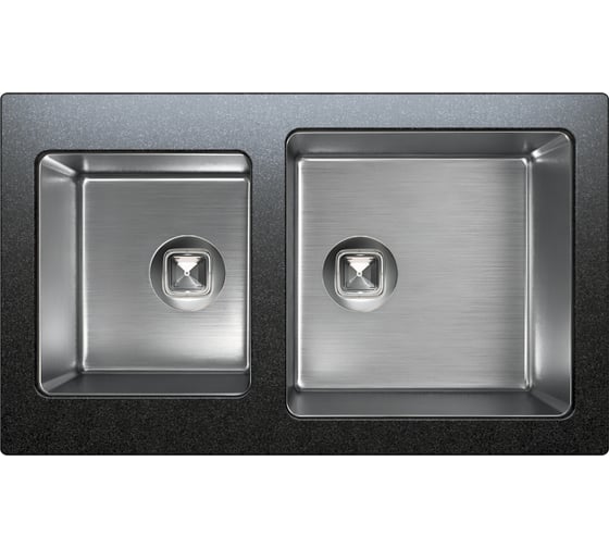 Кухонная мойка TOLERO Twist TTS-840 черный, комбинированная 474308