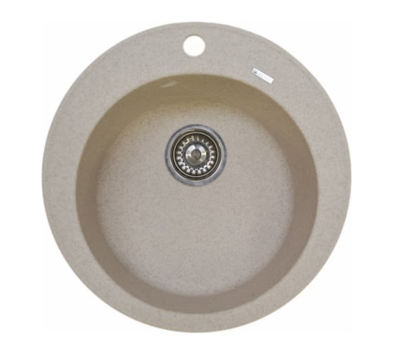 Мраморная мойка KAISER круглая Ф510 Beige цвет 328 KMM-510 Beige 1