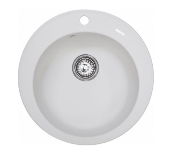 Мраморная мойка KAISER круглая Ф510 White KMM-510 W 1