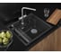 Кухонная мойка GRANULA кварц, Kitchen Space RINZER 5807R, ЧЕРНЫЙ 3
