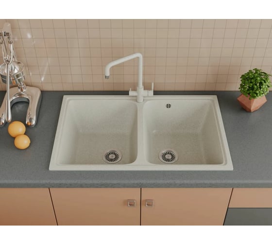 Кухонная мойка GreenStone цвет молочный GRS-15-341