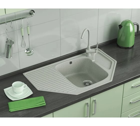 Кухонная мойка GreenStone цвет шоколад GRS-10-345
