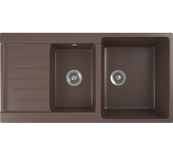 Кухонная мойка GreenStone шоколад GRS-98k-345 1
