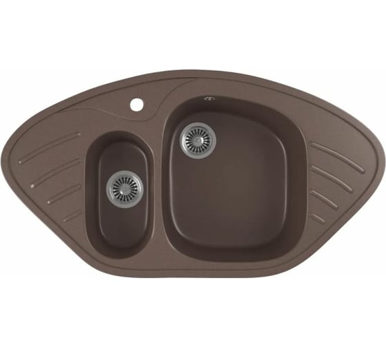 Кухонная мойка GreenStone цвет шоколад GRS-14-345