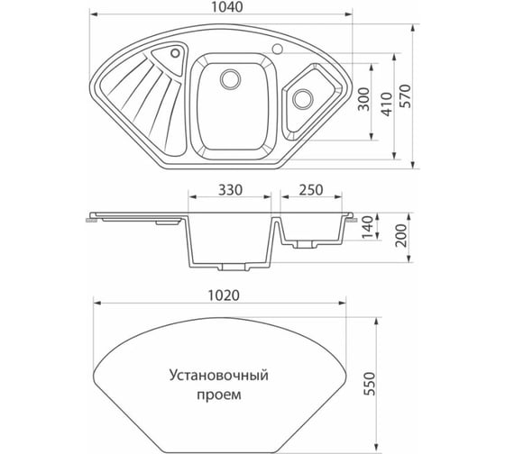 Кухонная мойка GreenStone цвет шоколад GRS-14K-345