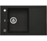 Мойка для кухни Alveus Formic 30 Granital+ 760x500 мм, 1 чаша, Deep Black G90, с сифоном 1127749 1149135 1